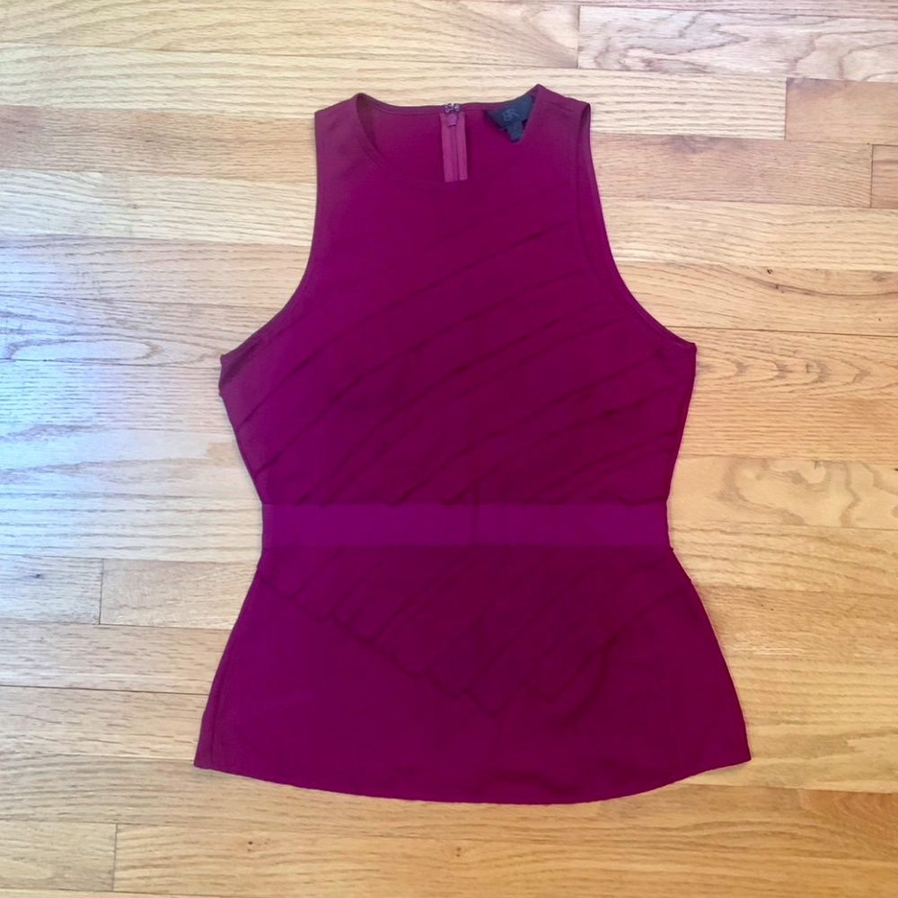 Banana Republic burgundy sleeveless blouse
